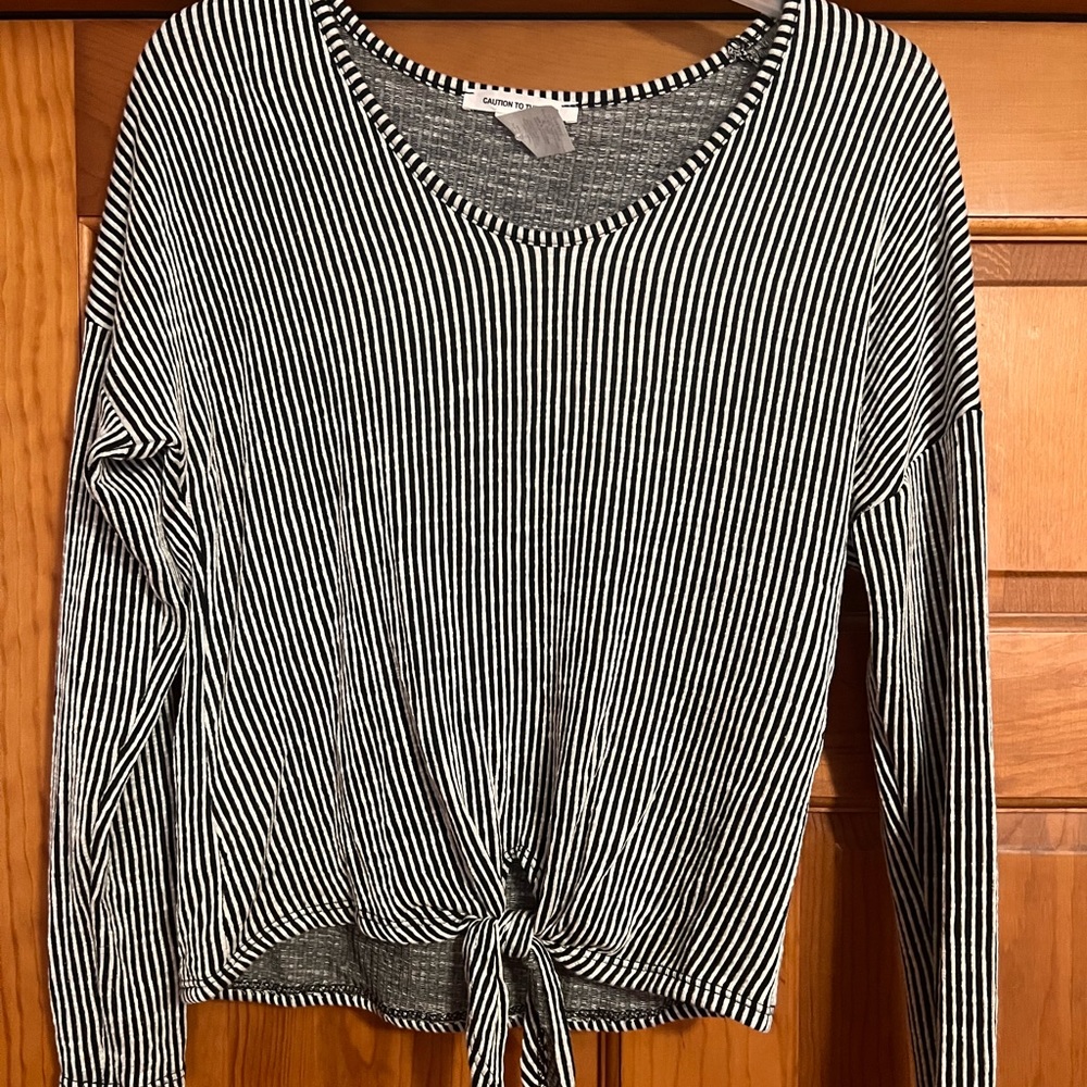 Black and white striped long sleeve